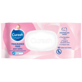 Curash+Fragrance+Free+Baby+Wipes+Pk+80