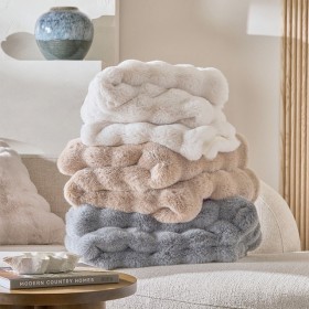 Prague-Faux-Fur-Throw-by-MUSE on sale