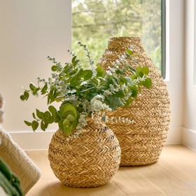 Hazel-Woven-Seagrass-Vase-by-Habitat on sale