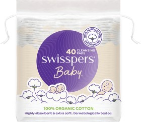 Swisspers-Baby-Organic-Cotton-Cleansing-Pads-40-Pack on sale