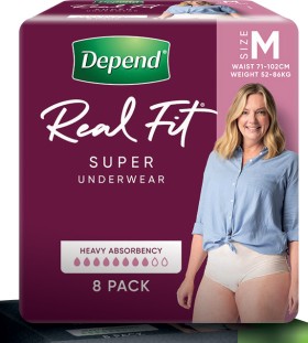 Depend-Real-Fit-Super-Underwear-Medium-8-Pack on sale