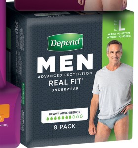 Depend-Real-Fit-Underwear-Mens-Large-8-Pack on sale