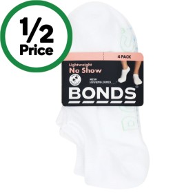 Bonds+Ladies%26rsquo%3B+Lightweight+No+Show+Socks+Pk+4