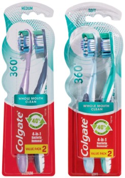 Colgate+360%26deg%3B+Toothbrush+2+Pack+Selected+Varieties