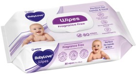 BabyLove+Fragrance+Free+Baby+Wipes+80+Pack