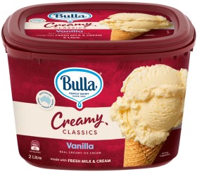 Bulla+Creamy+Classics+Ice+Cream+2+Litre+Selected+Varieties