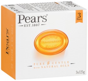 Pears+Pure+%26amp%3B+Gentle+With+Natural+Oils+Transparent+Soap+3+Pack