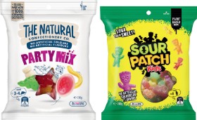 The+Natural+Confectionery+Co.+130%E2%80%91230g%2C+Sour+Patch+Kids+Bag+190g+or+Pascall+Lollies+150%E2%80%91300g+Selected+Varieties