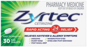 Zyrtec-Hayfever-Allergy-Relief-30-Mini-Tablets on sale