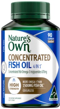 Natures-Own-Concentrated-Fish-Oil-4-In-1-90-Capsules on sale