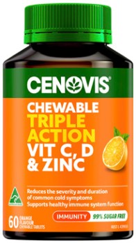 Cenovis-Chewable-Triple-Action-Vit-C-D-Zinc-60-Tablets on sale