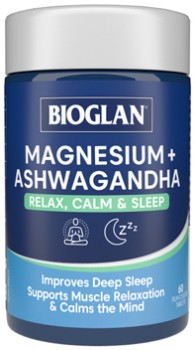 Bioglan+Magnesium+%2B+Ashwagandha+Relax%2C+Calm+%26amp%3B+Sleep+60+Tablets