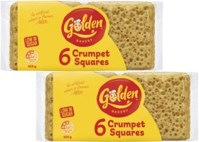 Golden+Crumpet+Squares+6+Pack+425g