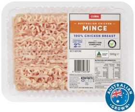 Coles+RSPCA+Approved+Chicken+Breast+Mince+500g