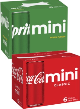 Coca-Cola%2C+Fanta+or+Sprite+Mini+Cans+6x250mL