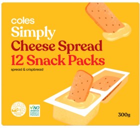 Coles+Simply+Cheese+Spread+Snack+12+Pack+300g