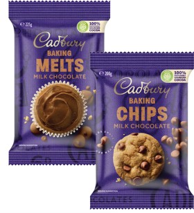 Cadbury+Baking+Chocolate+Blocks%2C+Chips+or+Melts+180g-225g