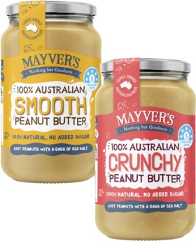 Mayver%26%23039%3Bs+Smooth+or+Crunchy+Peanut+Butter+375g