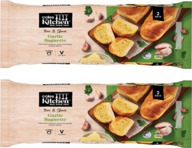 Coles+Kitchen+Garlic+Baguette+Twin+Pack+450g