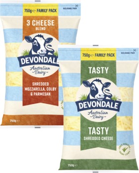 Devondale+Shredded+Cheese+750g