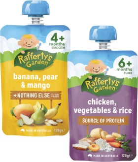 Rafferty%26%23039%3Bs+Garden+4%2B+Months%2C+6%2B+Months+or+8%2B+Months+Baby+Food+Pouch+120g