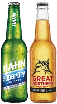 Hahn-SuperDry-or-Great-Northern-Super-Crisp-24-Pack on sale