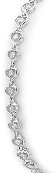 Sterling-Silver-19cm-Cubic-Zirconia-Set-Open-Pear-Link-Bracelet on sale
