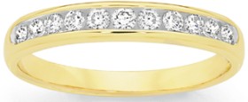 9ct-Gold-Diamond-Channel-Set-Band on sale