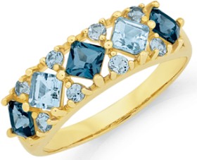 9ct-Gold-London-Sky-Blue-Topaz-Dress-Band on sale