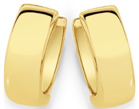 9ct-Gold-10mm-Huggie-Earrings on sale