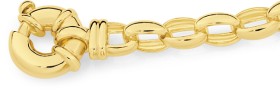 9ct-Gold-19cm-Solid-Belcher-Bolt-Ring-Bracelet on sale