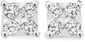 9ct-Gold-Diamond-Square-Stud-Earrings on sale