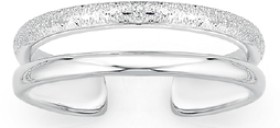 Sterling-Silver-Double-Row-Stardust-Polish-Toe-Ring on sale