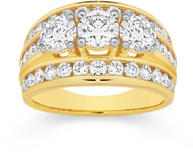 Alora+10ct+Gold+3+Carats+TW+Lab+Grown+Diamond+Three+Row+Trilogy+Band