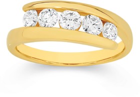 Alora+10ct+Gold+3%2F4+Carat+TW+Lab+Grown+Diamond+Offset+Ring