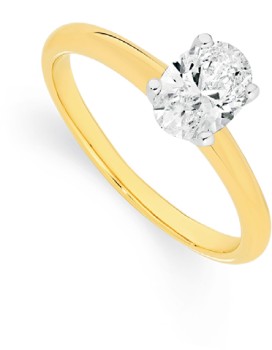 18ct+Gold+Diamond+Solitaire+Ring