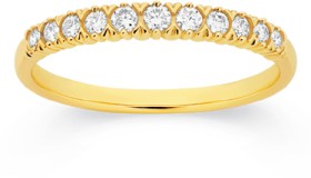 9ct+Gold+Diamond+Band