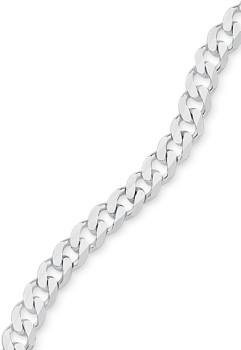 Sterling+Silver+19cm+Dia-Cut+%26amp%3B+Bevelled+Italian+Curb+Bracelet