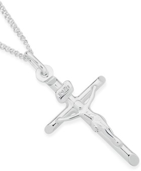 Sterling+Silver+Crucifix+Pendant