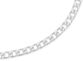 Sterling+Silver+55cm+Bevelled+Edge+Curb+Gents+Chain