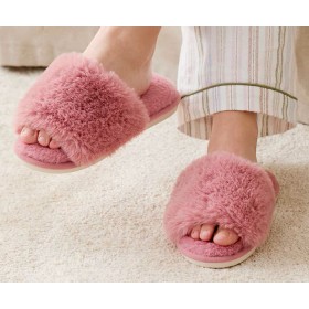 Open-Toe-Fur-Slide on sale