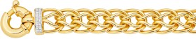 9ct-Gold-20cm-Solid-Diamond-Set-Bolt-Ring-Bracelet on sale