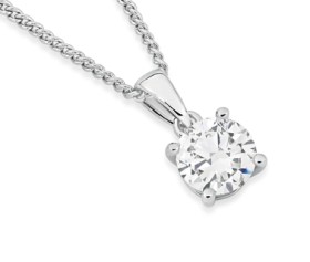 Alora-10ct-White-Gold-12-Carat-Lab-Grown-Diamond-Solitaire-Pendant on sale
