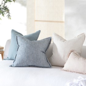 Sahara-Linen-Striped-Feather-Cushion-by-MUSE on sale