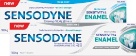 Sensodyne+Sensitivity+%26amp%3B+Enamel+Fresh+Mint+or+Whitening+100g+Toothpaste