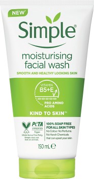 Simple-Moisturising-Facial-Wash-150mL on sale