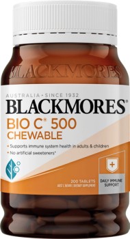 Blackmores-Bio-C-500-Chewable-200-Tablets on sale