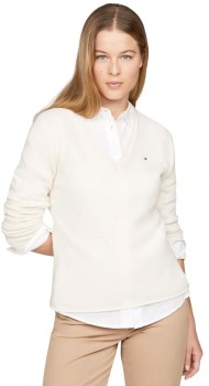 Tommy-Hilfiger-Womens-Knitwear-Cream on sale
