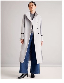 Basque-Funnel-Neck-Coat on sale