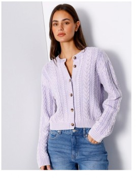 Grab-Washed-Cable-Cropped-Cardi-Lilac on sale